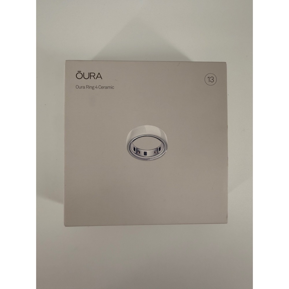 Oura Ring 4 Ceramic Cloud White Smart Ring Health Tracker Size 13 NEW